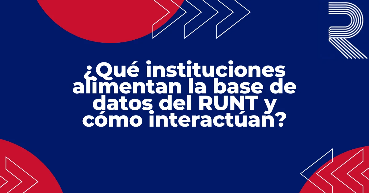 ¿Qué instituciones alimentan la base de datos del RUNT y cómo interactúan