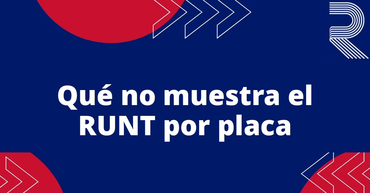 Qué no muestra el RUNT por placa